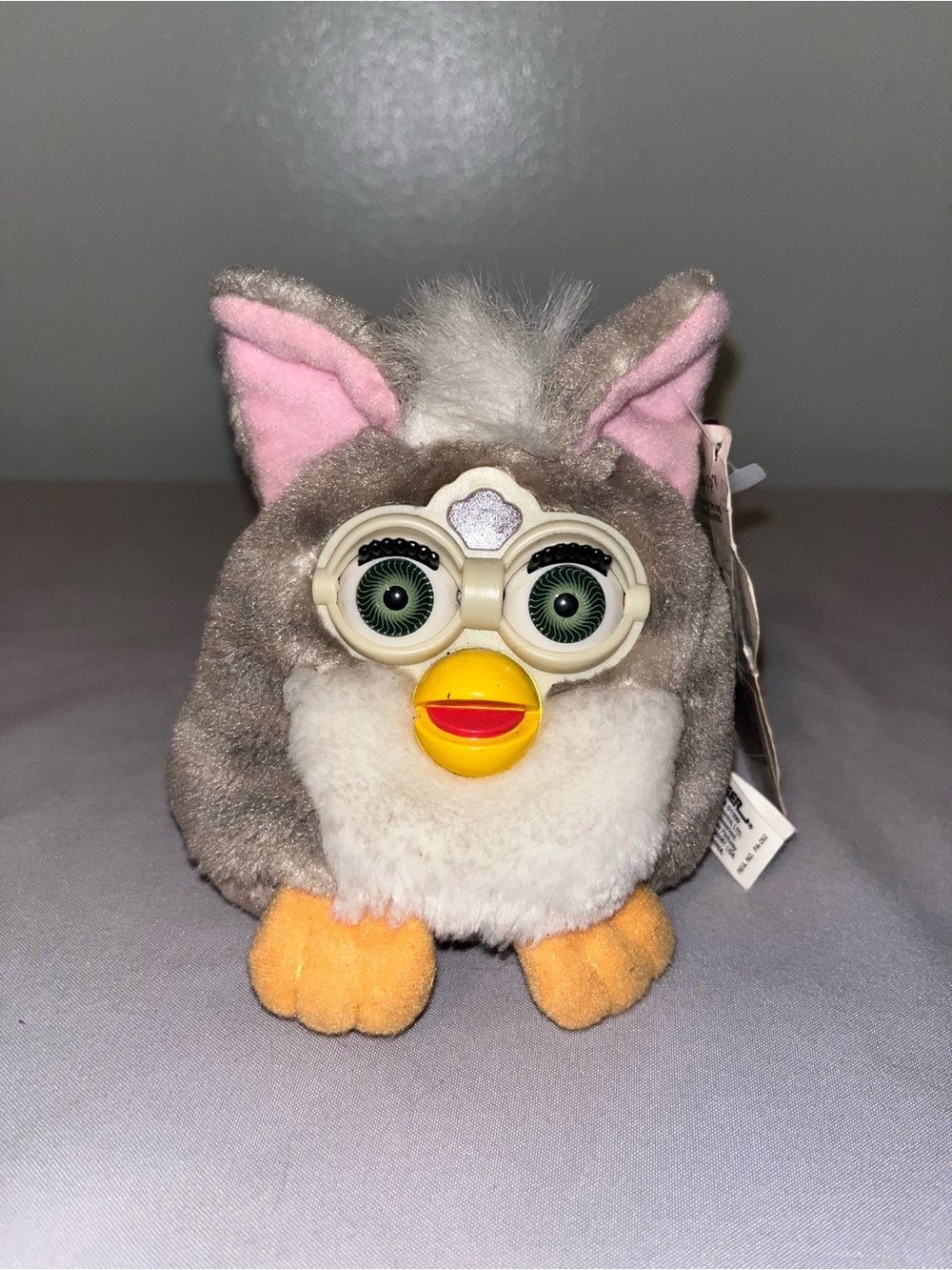 NWT 1999 Vintage Tiger Electronics Furby Buddies Plush Toy MayMay Kah Gray/White